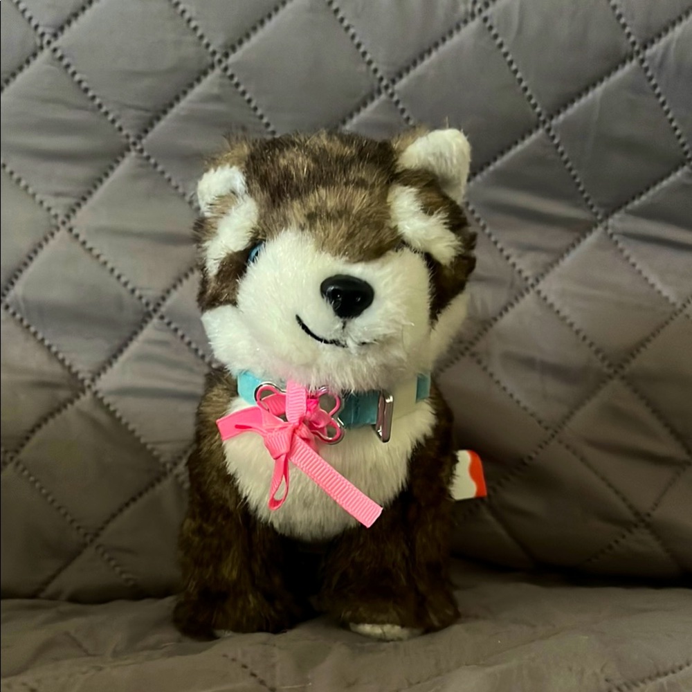 Battat Our Generation Plush Husky Pup w/ Leash for 18" Dolls Puppy Dog